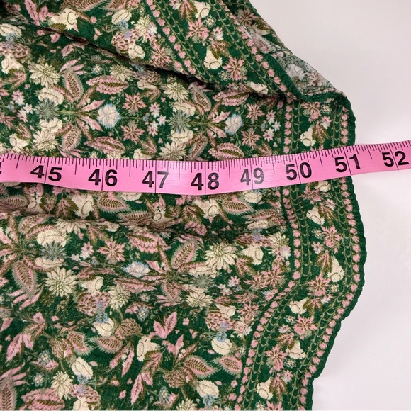 Max Studio Maxi Dress Womens Large Green Floral Strapless Cotton Rayon Blend - Picture 12 of 12